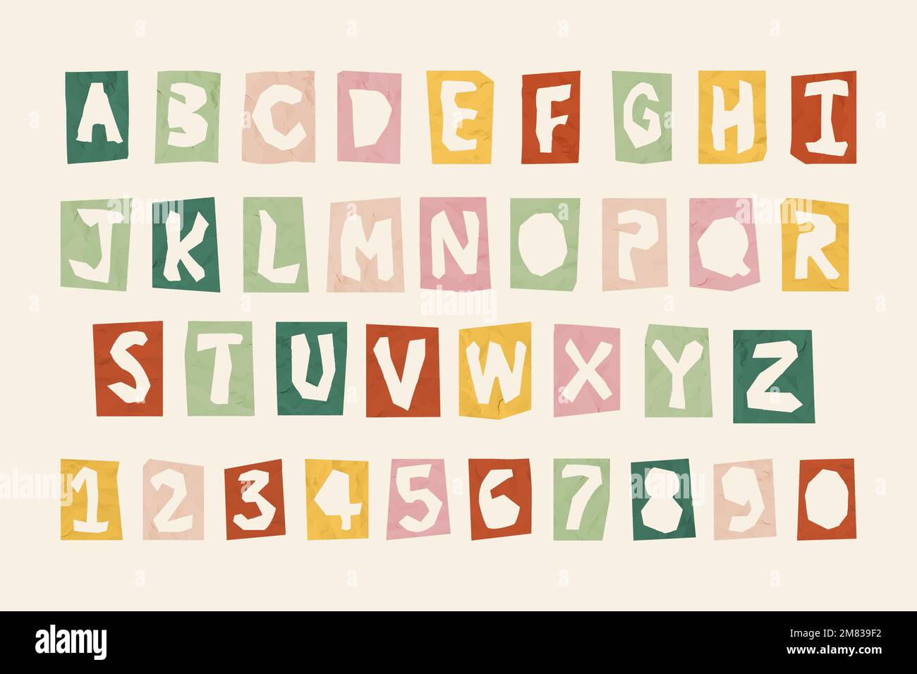 Jeu de typographies de nombres vectoriels et d'alphabets Illustration de Vecteur