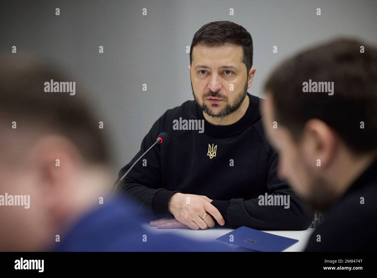 Lviv. 11th janvier 2023. La guerre en Ukraine. Président Volodymyr ZELENSKYY sur 11 janvier 2023 à Lviv. Le Président Volodymyr SELENSKYY rencontre le Président polonais Andrzej Duda et le Président lituanien Gitanas Nauseda, voyage de travail du Président de l'Ukraine dans la région de Lviv et rencontre avec les Présidents de la Pologne et de la Lituanie crédit: Le Bureau présidentiel de l'Ukraine via/dpa/Alay Live News Banque D'Images