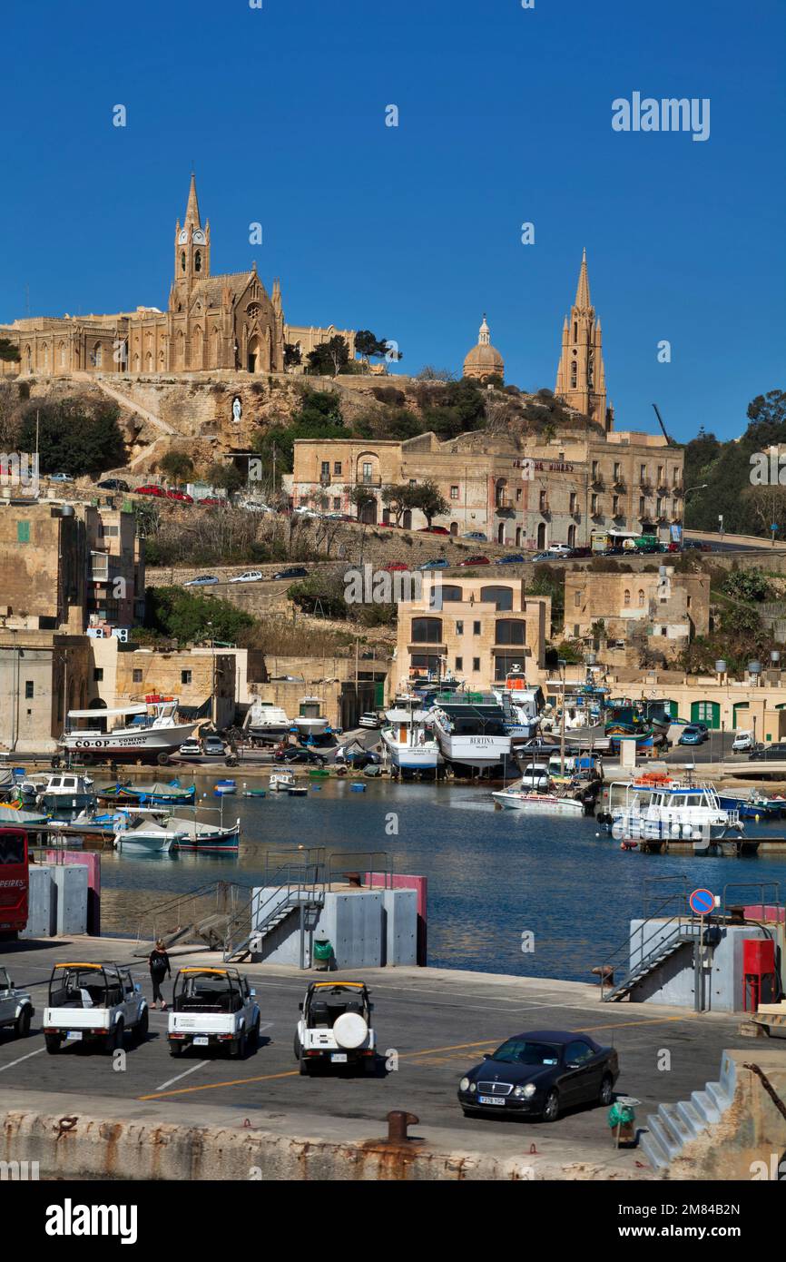 Hafenstadt Mgarr, Insel Gozo, Malte, Europa Banque D'Images