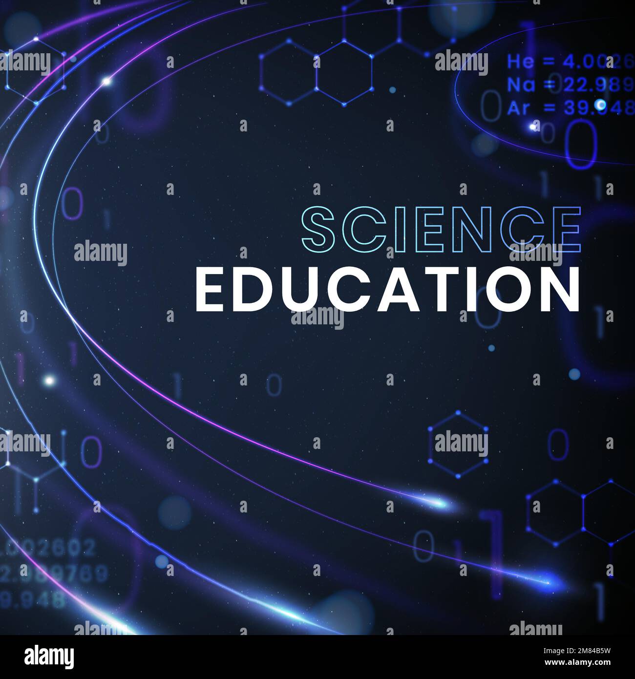 Modèle de technologie d'éducation scientifique vecteur de médias sociaux post Illustration de Vecteur