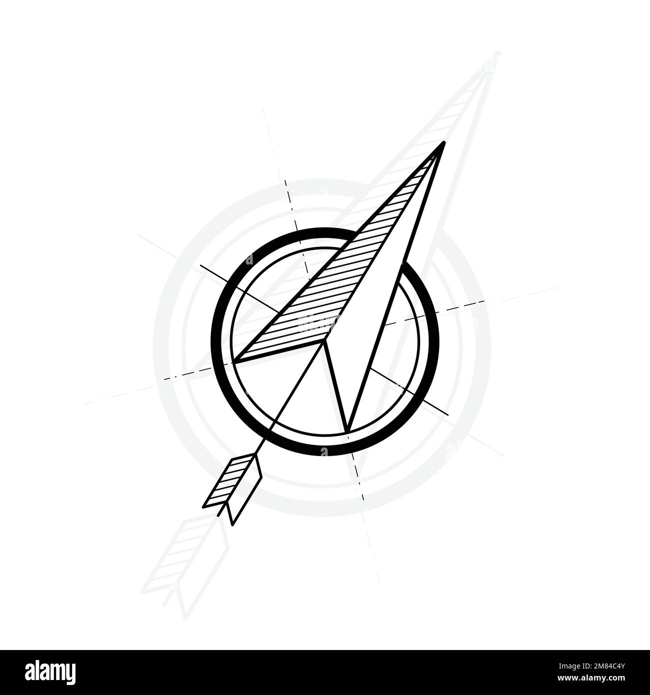 Symbole de flèches abstraites de la boussole Image Vectorielle Stock - Alamy