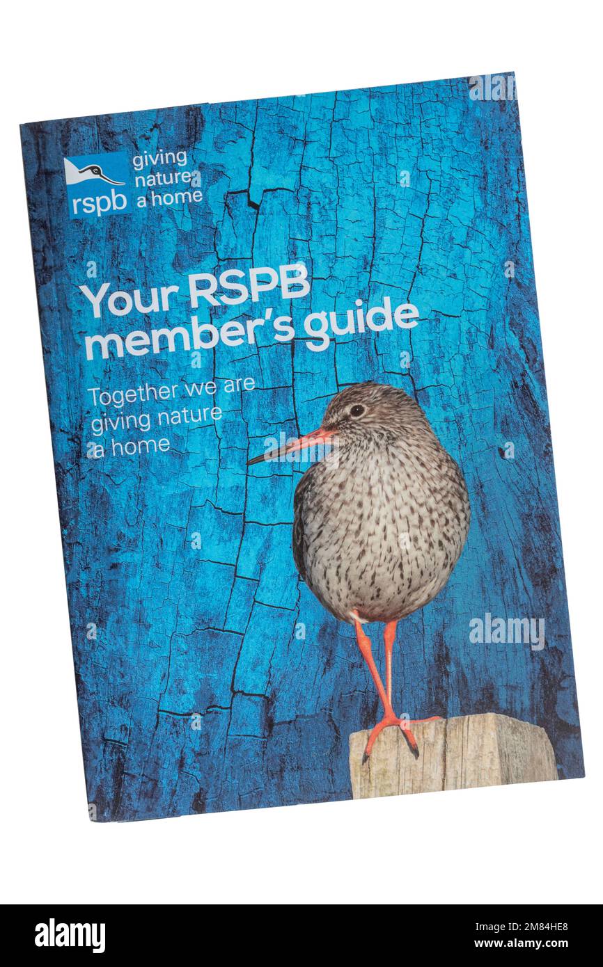 Votre guide de membre RSPB, livre de poche des réserves naturelles appartenant à la Royal Society for the protection of Birds, Royaume-Uni Banque D'Images