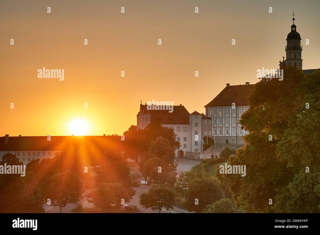 Sonnenuntergang-Kloster Neresheim Banque D'Images