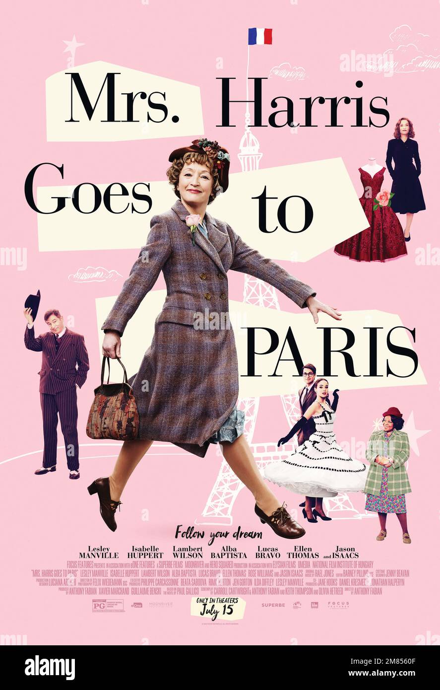 Mme Harris va à l'affiche du film de Paris Banque D'Images