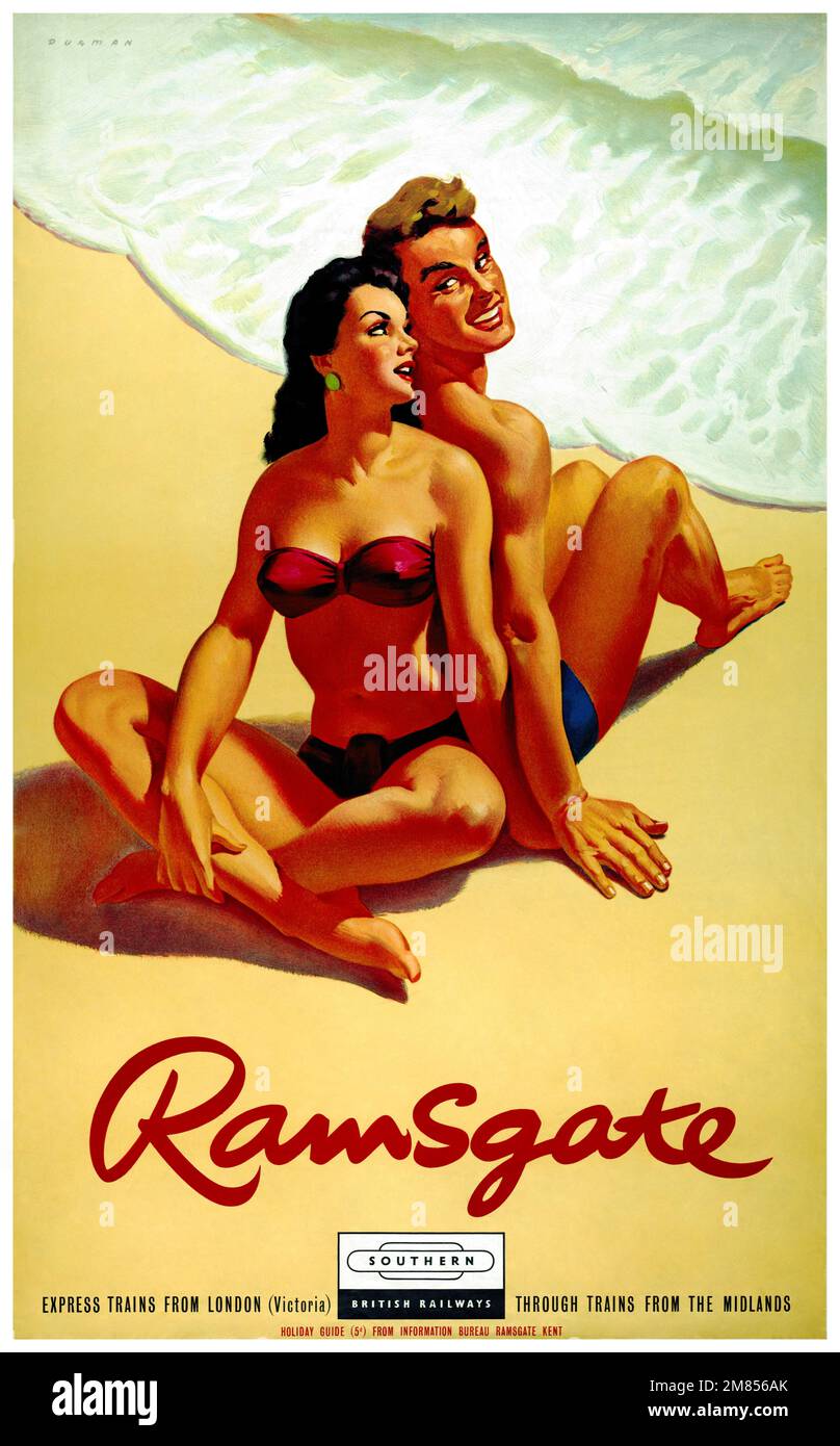 Ramsgate par Alan Durman (1905-1963). Affiche publiée en 1960 au Royaume-Uni. Banque D'Images