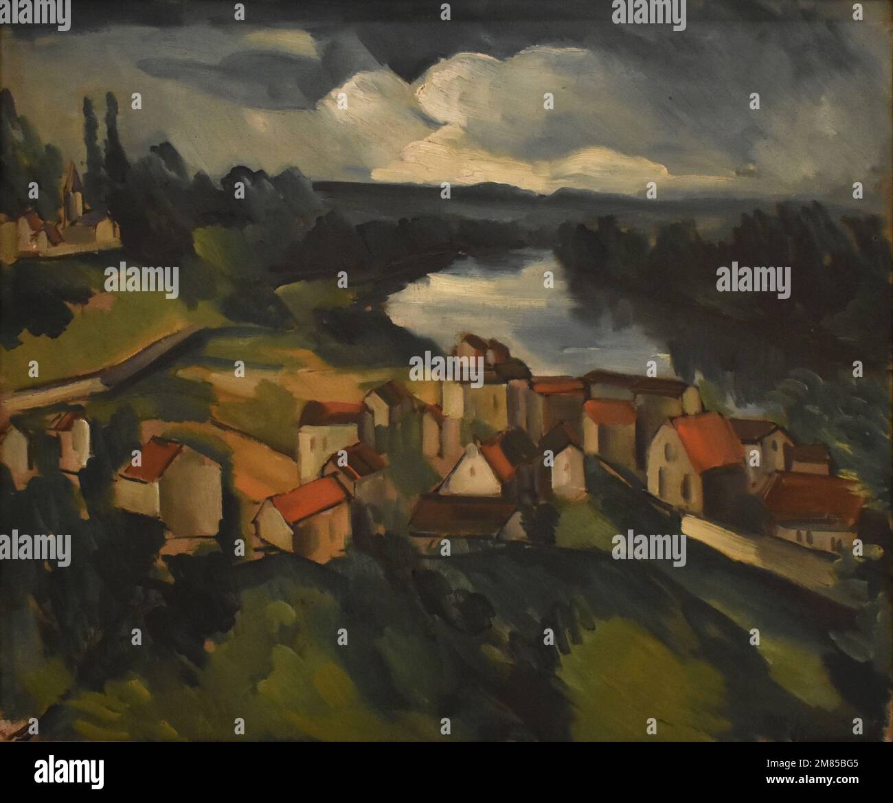 Maurice Vlaminck (1876-1958). Paysage de la rivière. 1913-1914. Galerie nationale du Danemark. Banque D'Images