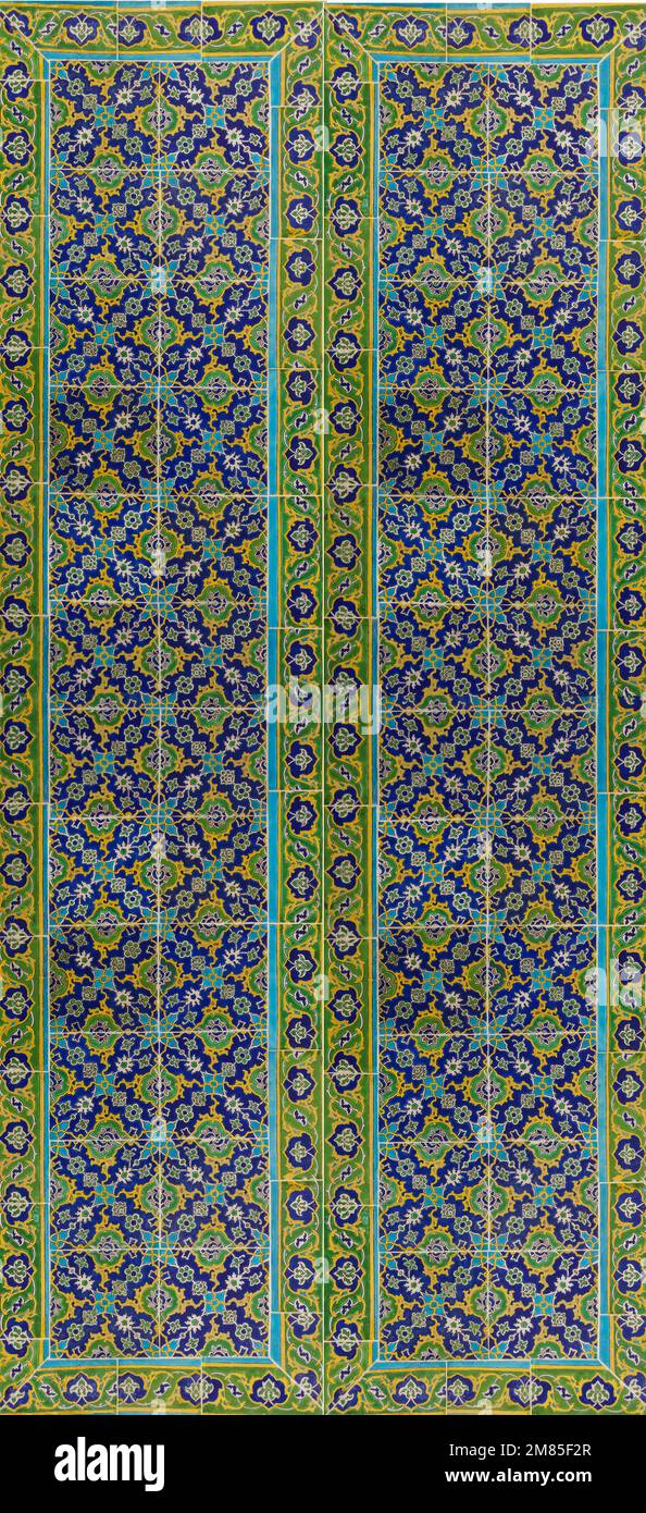 ISTANBUL, TURQUIE - 18 MAI 2014 - carreaux de mosaïque Iznik dans le harem du palais de Topkapi à Istanbul, Turquie Banque D'Images