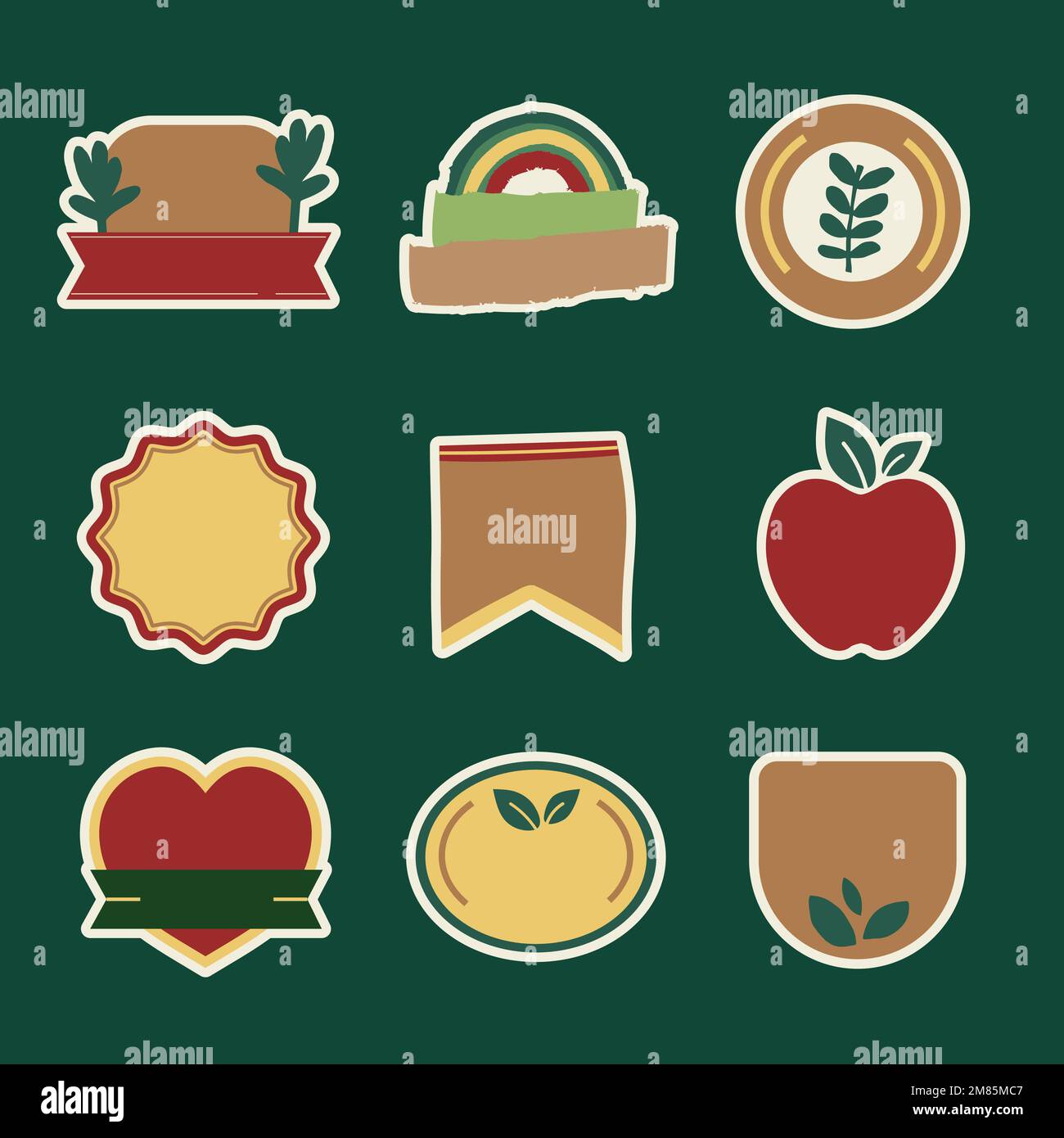 Les badges produits naturels définissent un style rétro vectoriel Illustration de Vecteur