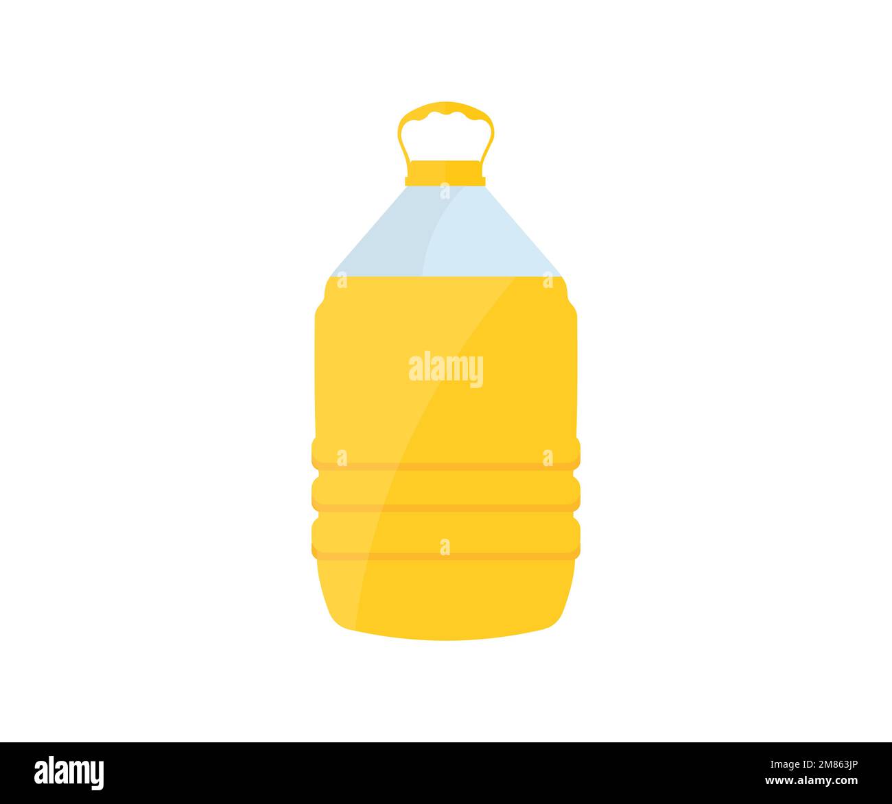 Produit à base d'huile de tournesol avec logo en plastique. Production d'huile végétale. Motif et illustration de vecteur d'huile de cuisson naturelle. Illustration de Vecteur