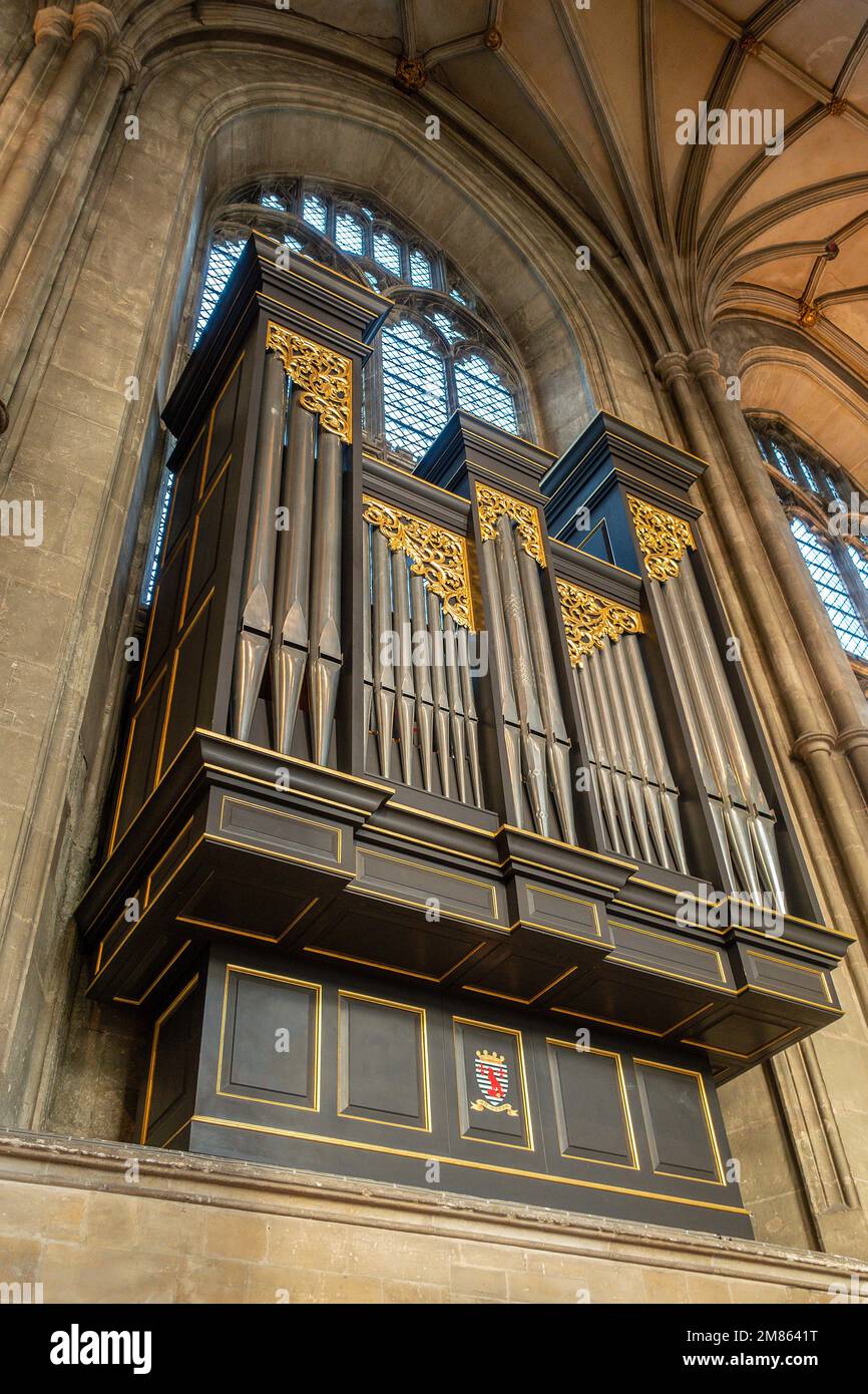 Nave Organ, Canterbury Cathedral, Canterbury, Kent, Angleterre Banque D'Images