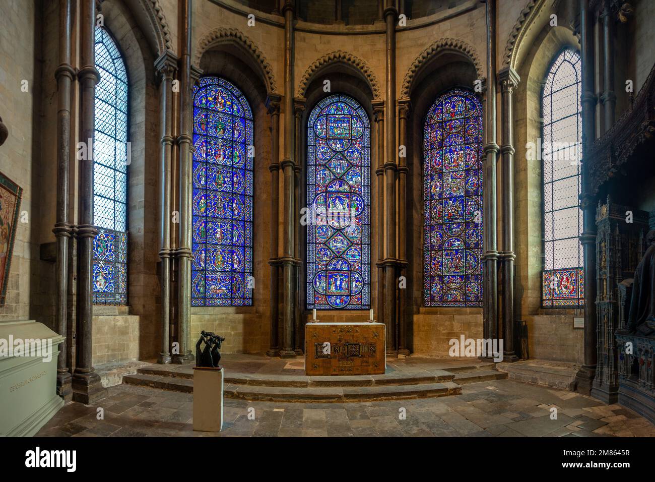 Trinity Chapel, Canterbury Cathedral, Canterbury, Kent, Angleterre (objectif grand angle) Banque D'Images