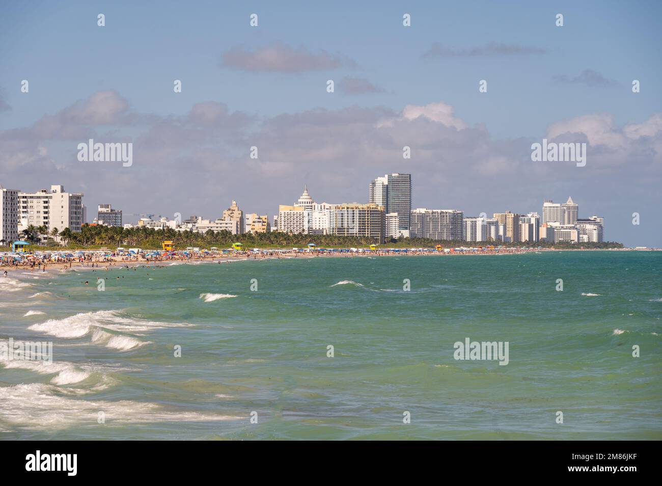 South Beach, Miami Beach. Floride. Le paradis. South Pointe Park et Pier Banque D'Images