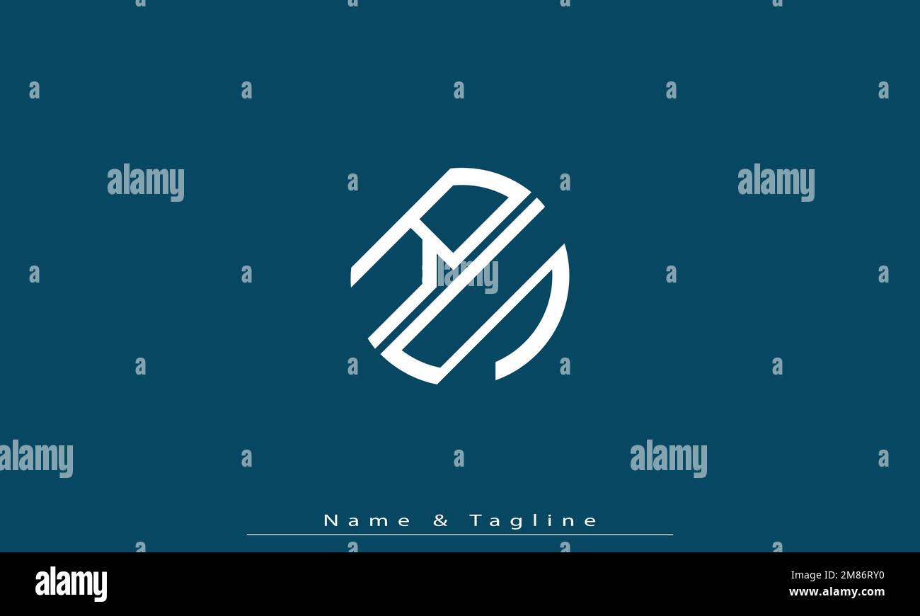 Lettres de l'alphabet initiales Monogram logo RS , SR Illustration de Vecteur