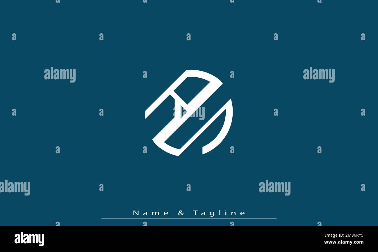 Lettres de l'alphabet initiales Monogram logo RS , SR Illustration de Vecteur