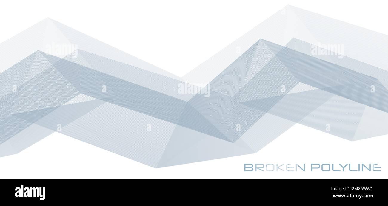 Polyligne brisée grisâtre abstraite par de fines lignes avec des arêtes vives et un effet de moiré. Graphiques vectoriels complexes Illustration de Vecteur