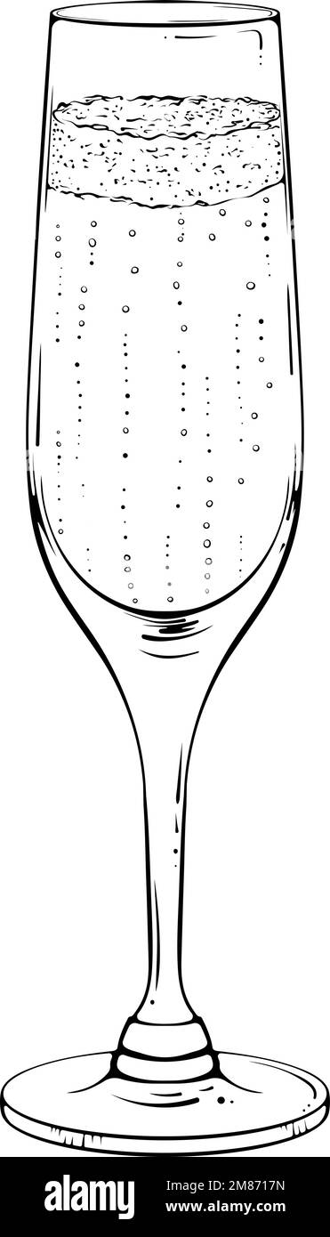 Flûte à champagne Illustration de Vecteur
