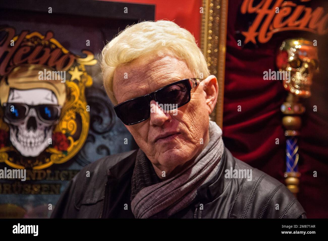 Heino, un chanteur allemand de Schlager et de la musique traditionnelle allemande Volksmusik / folk. Gronau / Allemagne 2014 Banque D'Images