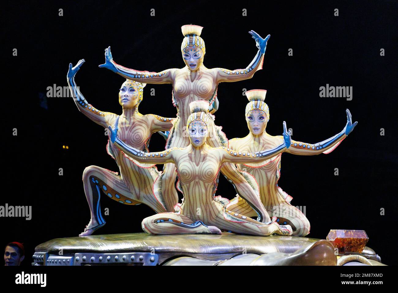 Artistes lors d'une répétition de la production du Cirque du Soleil de Kurios : Cabinet de curiosités au Royal Albert Hall, Londres. Date de la photo: Jeudi 12 janvier 2023. Banque D'Images