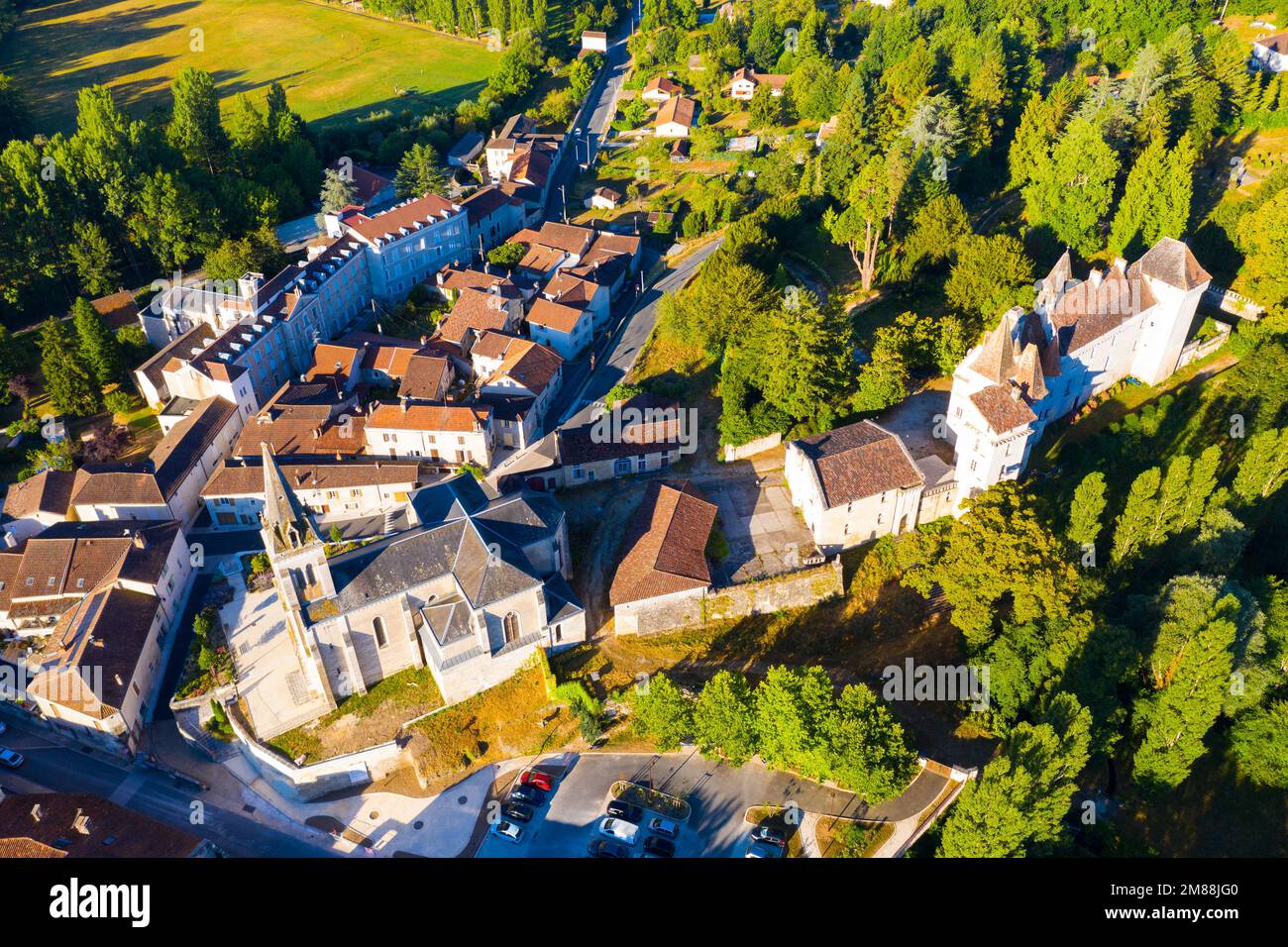 Commune de Château l'eveque dans le département de la Dordogne, France Banque D'Images