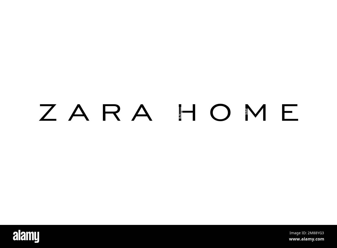 Zara Home, logo, fond blanc Banque D'Images