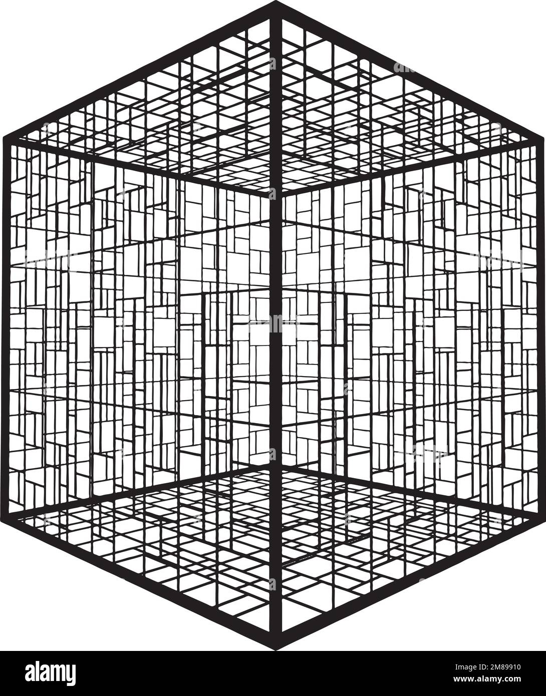 Vecteur cage ornementale abstrait Illustration de Vecteur