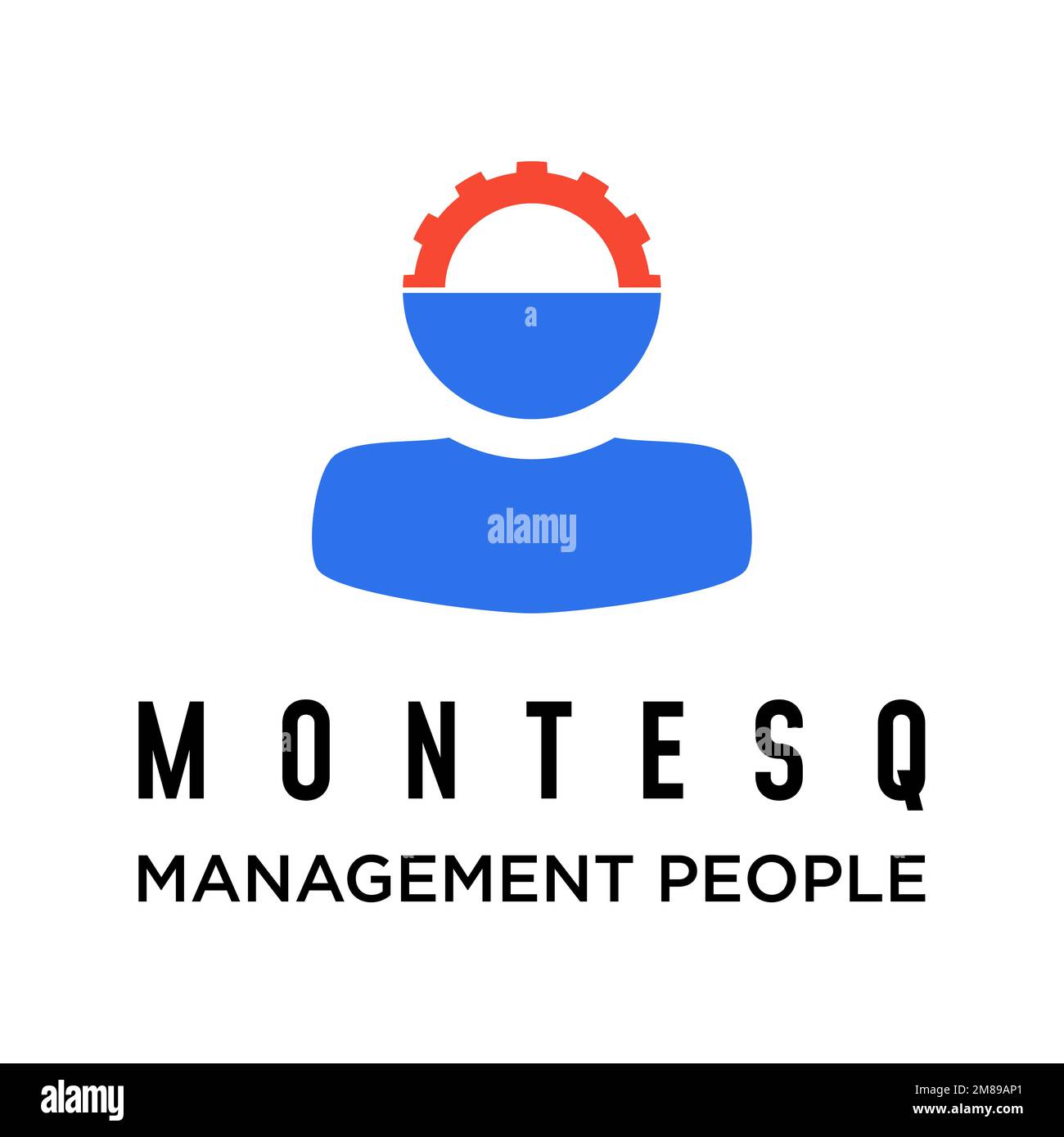 Simple Homme ou corps avec l'équipement autour de l'image graphique icône logo design abstrait concept vecteur stock. lié à la direction ou aux personnes Illustration de Vecteur