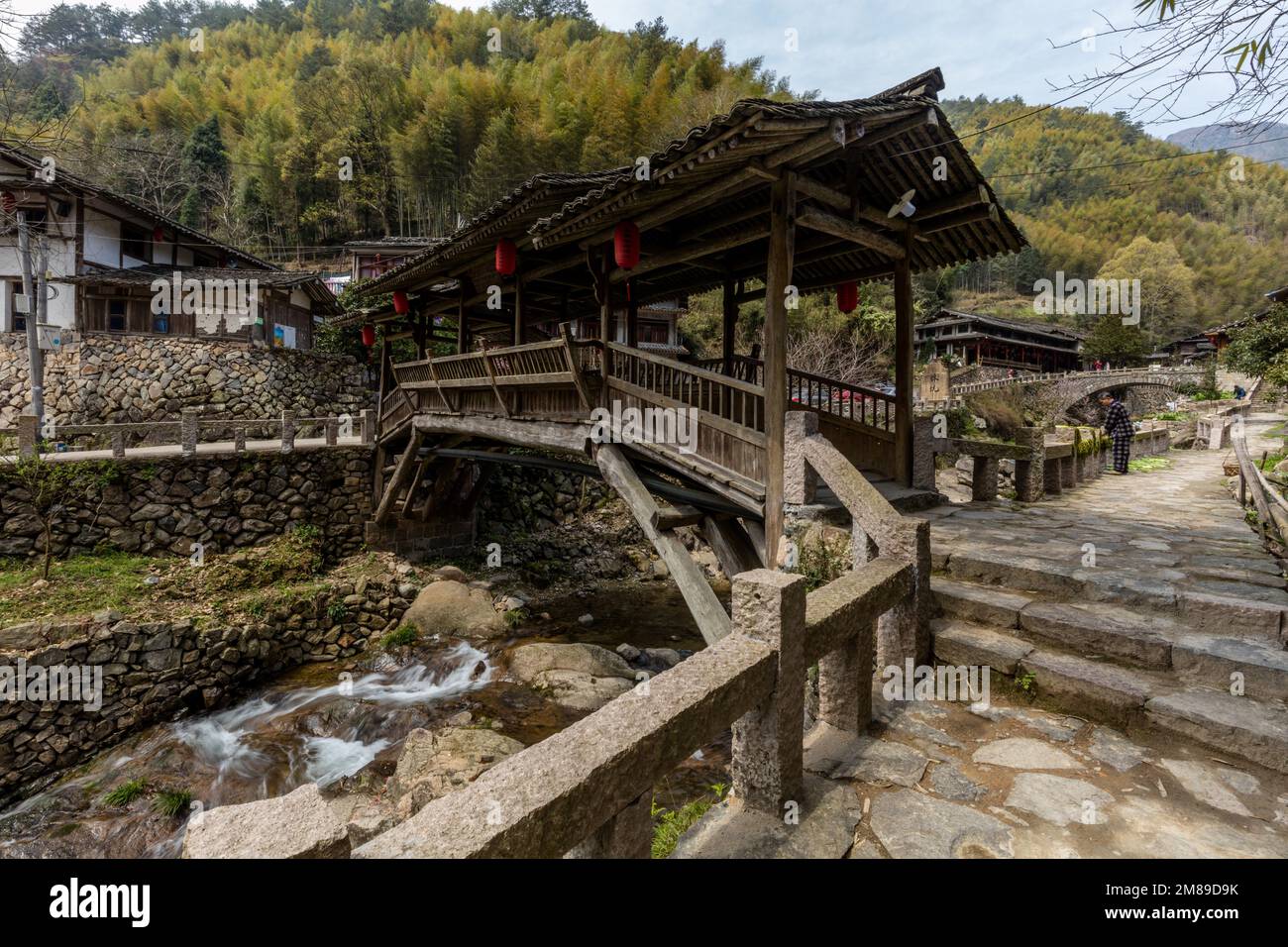 Le comté de Zhejiang yongjia, fosse Lin de la rivière naxi de nos jours, un ancien village Banque D'Images