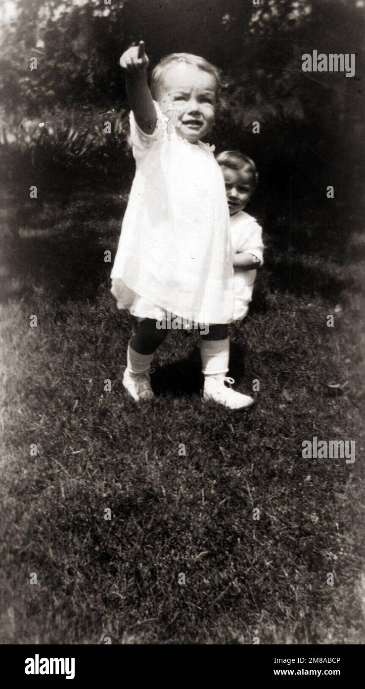 Marilyn Monroe photographie d'enfance - Norma Jeane à seulement 2 ans Banque D'Images
