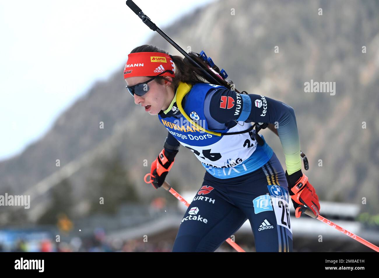 Vanessa VOIGT (GER), action, image simple, motif simple coupé, demi-figurine, demi-chiffre. Coupe du monde de biathlon de l'IBU femmes 15km individu sur 12 janvier 2023 à Ruhpolding, saison 2022/23. ? Banque D'Images