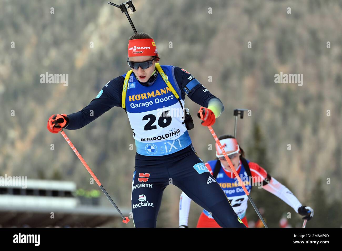 Vanessa VOIGT (GER), action, image simple, motif simple coupé, demi-figurine, demi-chiffre. Coupe du monde de biathlon de l'IBU femmes 15km individu sur 12 janvier 2023 à Ruhpolding, saison 2022/23. ? Banque D'Images