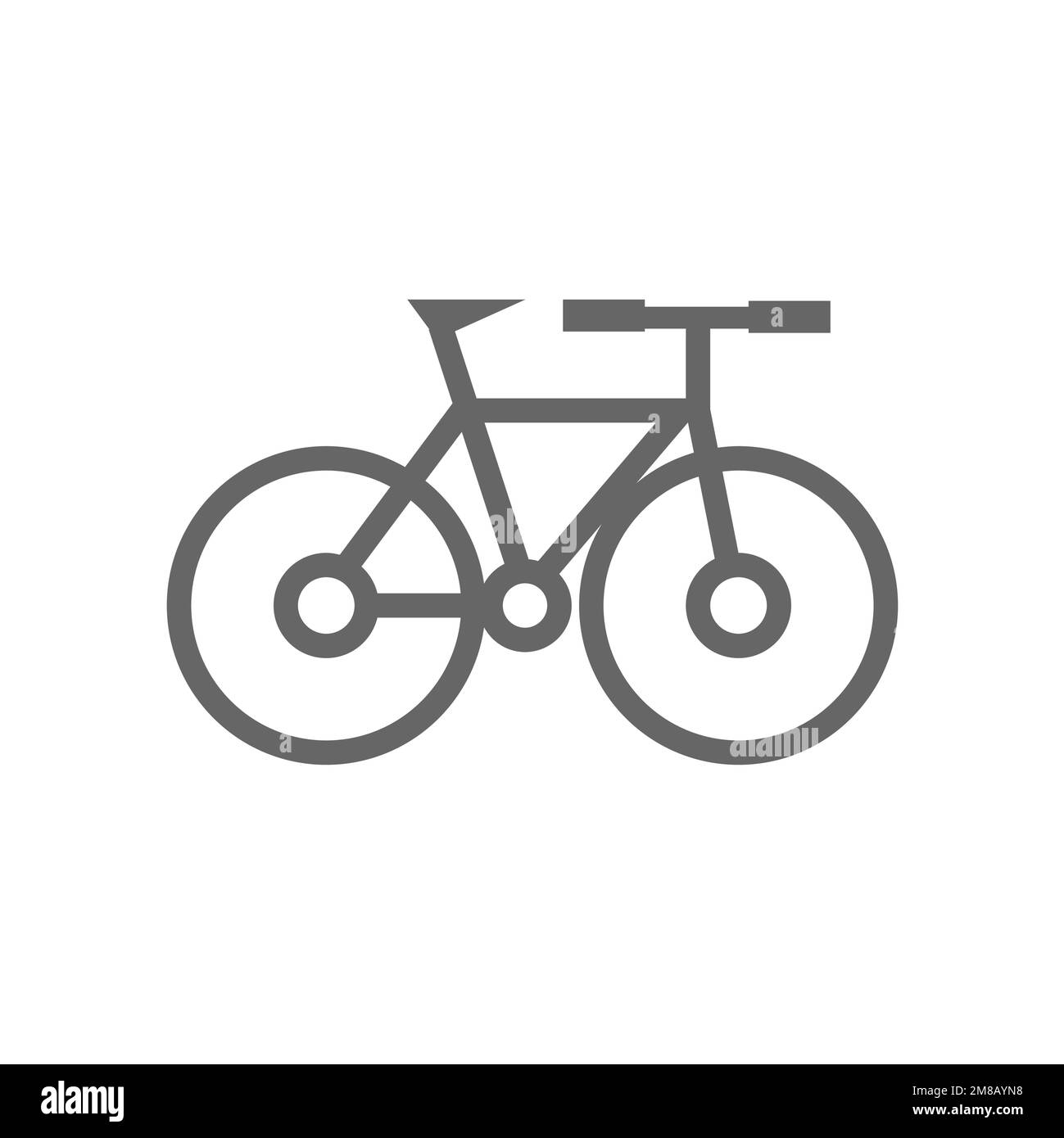 Icône de vélo en style plat, illustration vectorielle. Illustration de Vecteur