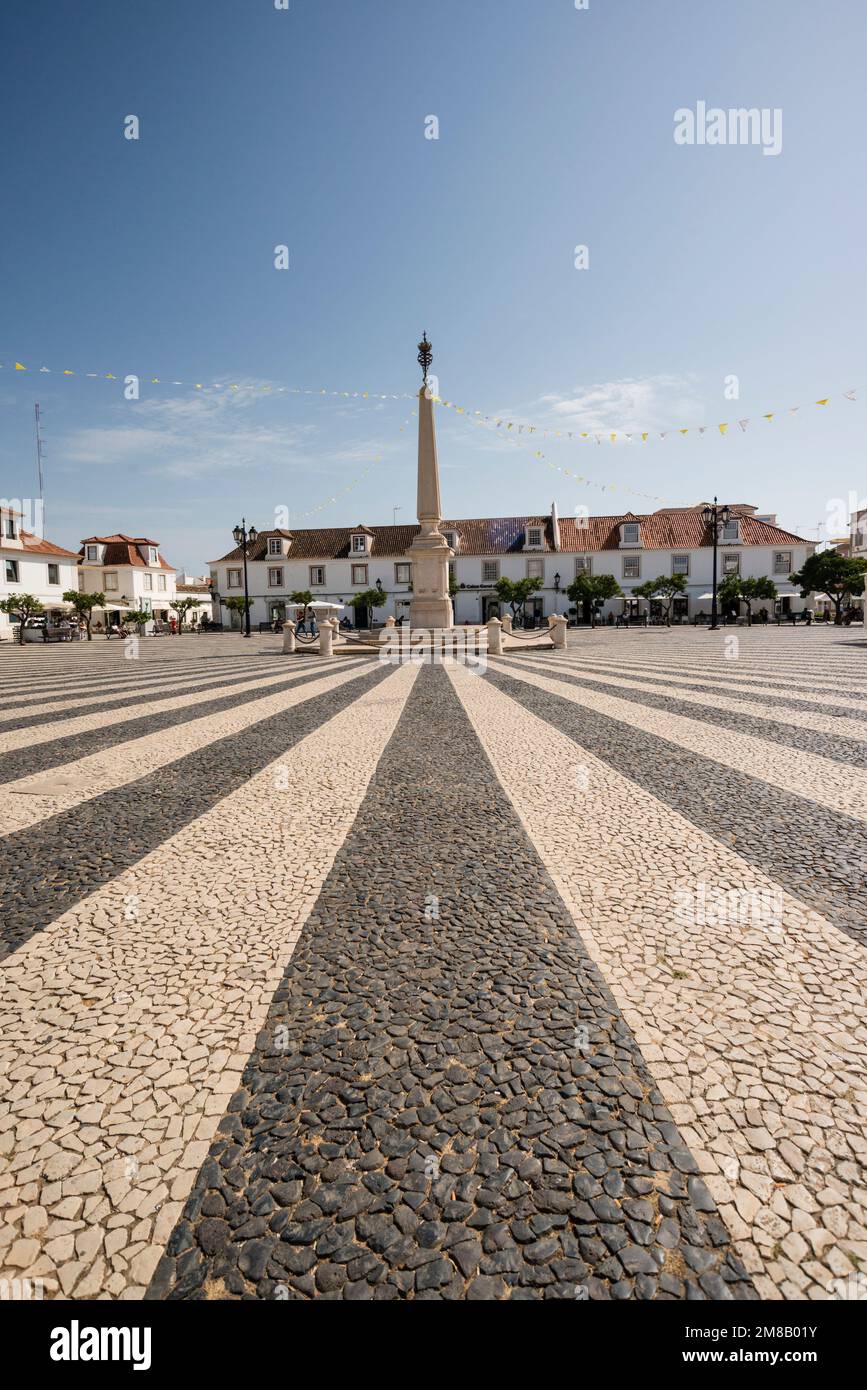Marquis de Pimbal Square, Vila Real de Santo Antonio, Algarve, Portugal Banque D'Images