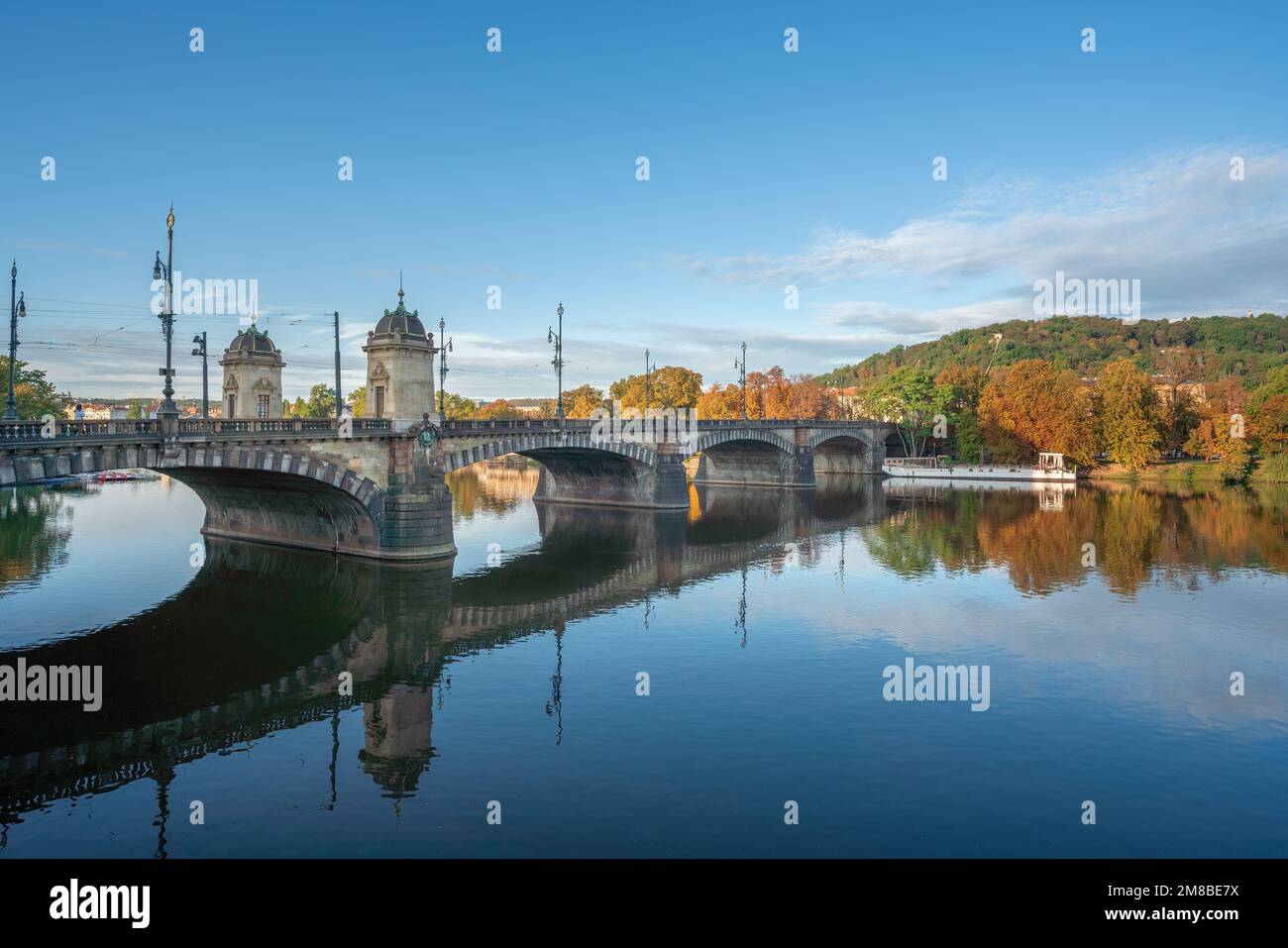 Pont des légions sur la Vltava - Prague, République tchèque Banque D'Images