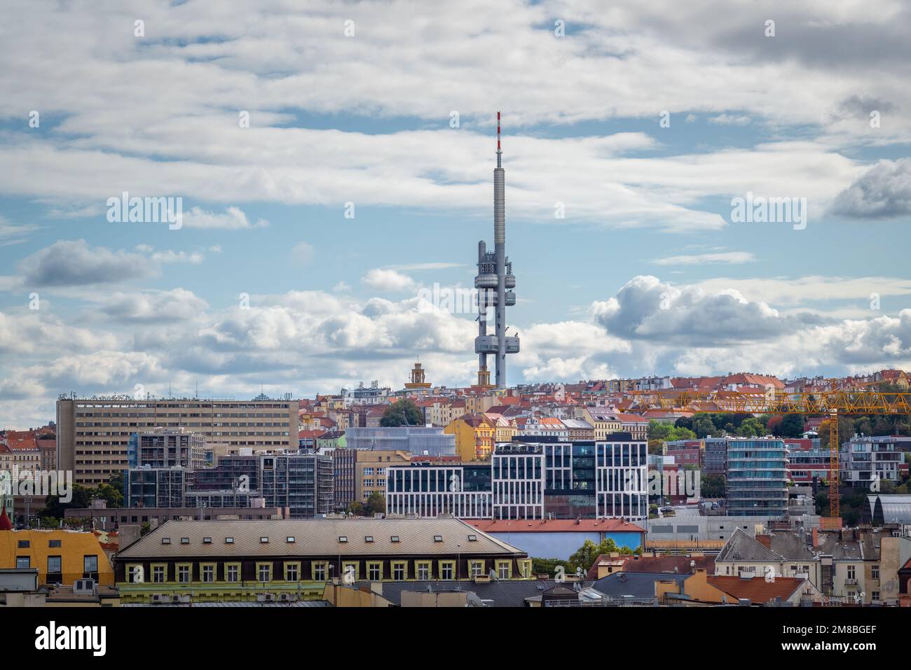 Tour de télévision de Zizkov - Prague, République tchèque Banque D'Images