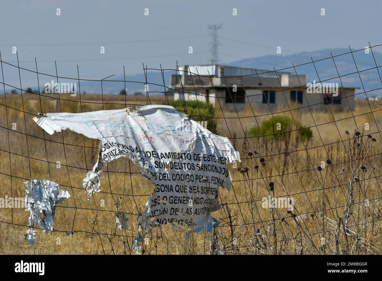 12 janvier 2023 à Almomoya de Juárez, Mexique : aspects de la maison que Joaquín Guzmán Loera 'El Chapo' utilisait il y a près de 8 ans pour s'échapper par un tunnel relié au Centre fédéral de réadaptation sociale No 1 'El Altiplano'. Sur 12 janvier 2023 à Almomoya de Juárez, México. (Photo par Arturo Hernández/Eyepix Group/Sipa USA) crédit: SIPA USA/Alay Live News Banque D'Images