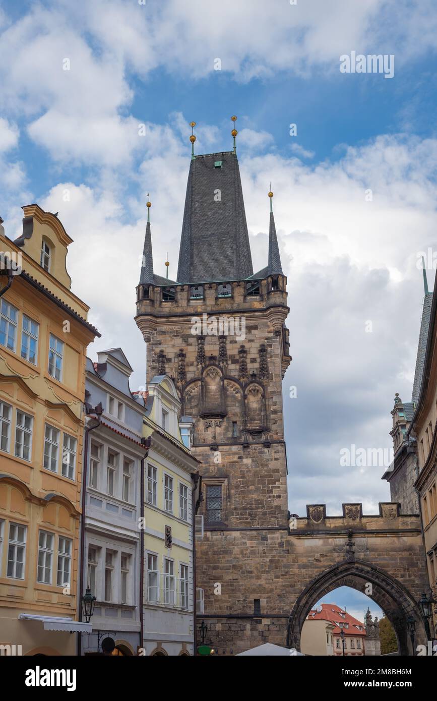 Tour du pont de la ville de Slesser au pont Charles - Prague, République Tchèque Banque D'Images