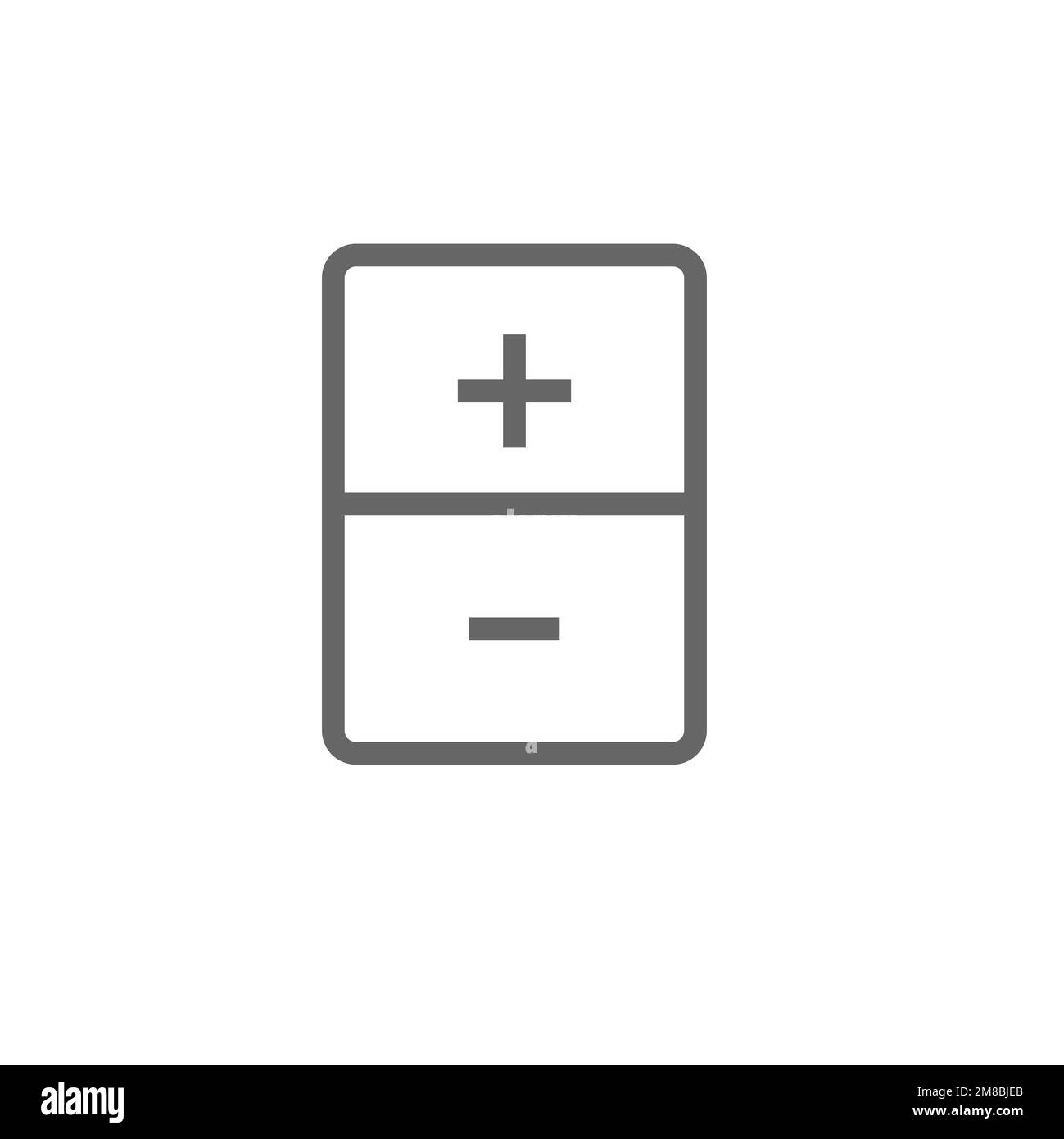 Icône de ligne de bouton plus moins. Modèle de ressource graphique, illustration vectorielle. Illustration de Vecteur