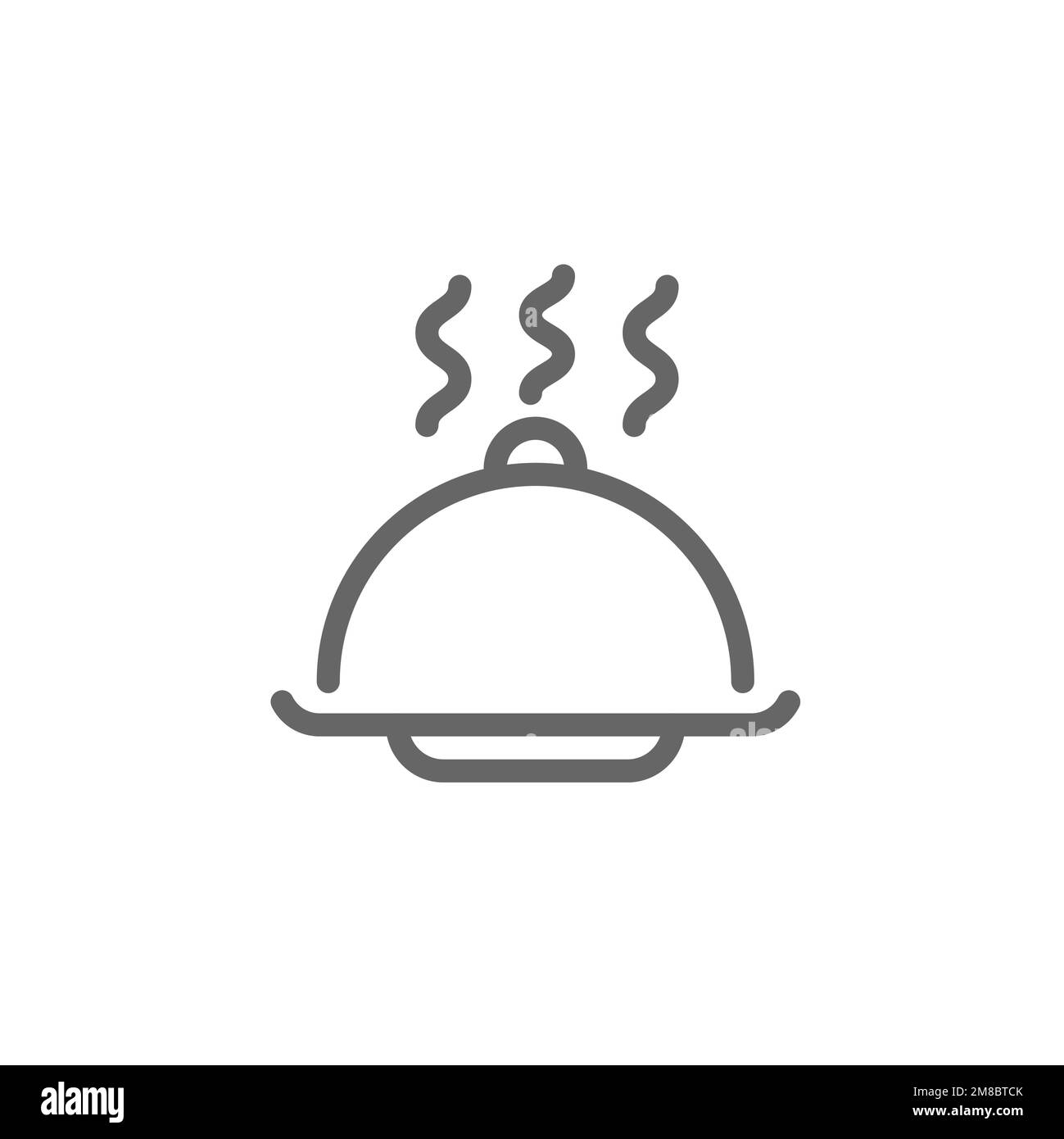 Icône de la ligne du plateau alimentaire, modèle de ressource graphique, illustration vectorielle. Illustration de Vecteur