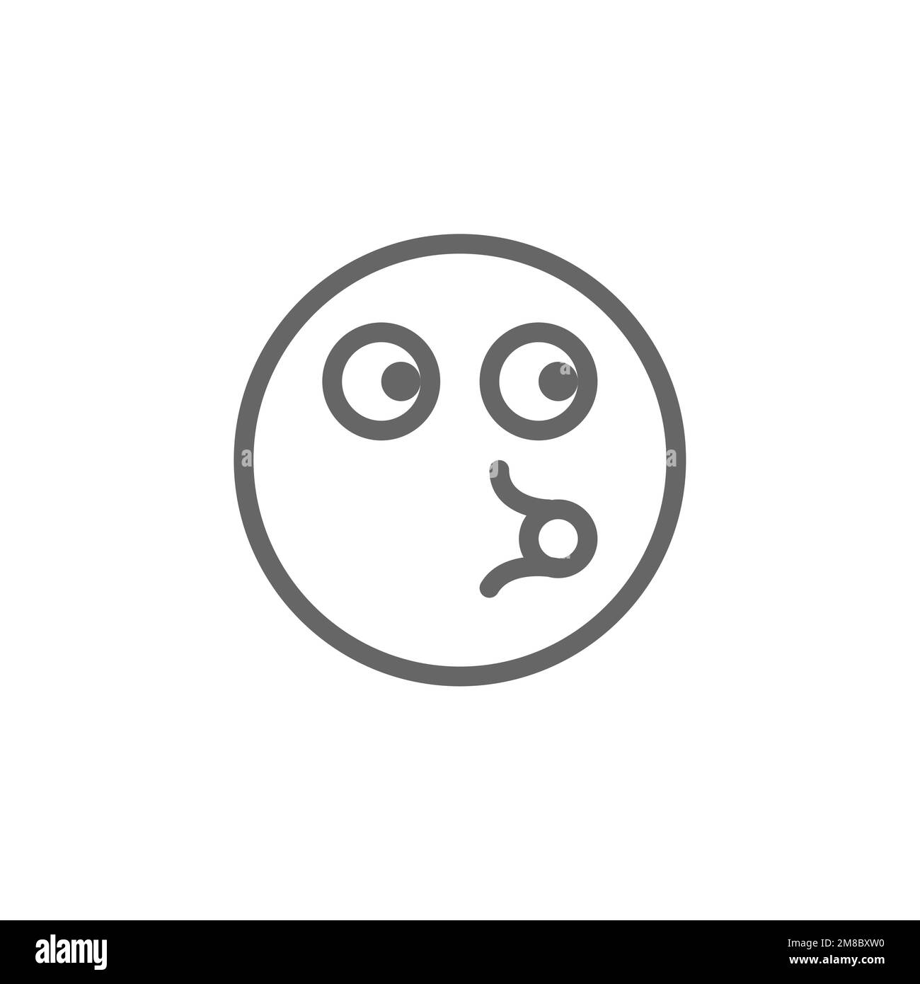 Émoticônes KISS, ressources graphiques courantes, illustrations vectorielles. Illustration de Vecteur