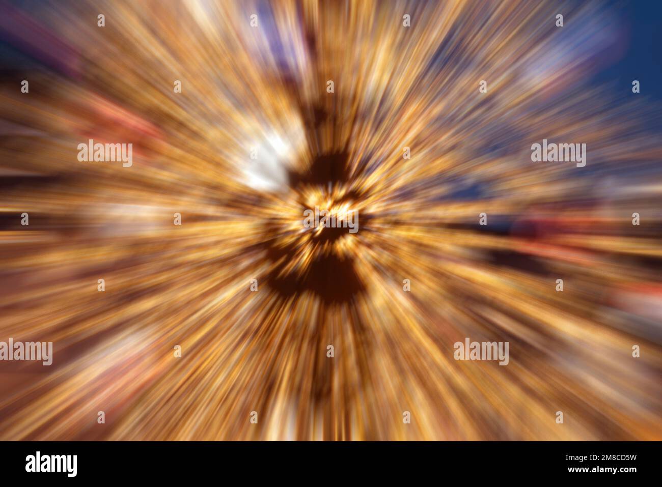 Couleur d'éclairage à effet radial marron et or pour l'arrière-plan et l'inspiration Banque D'Images