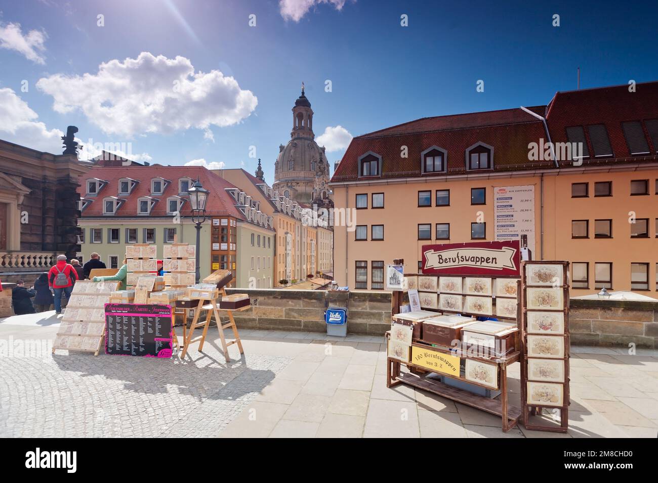 Vue panoramique de la vieille ville de Dresde, Allemagne Banque D'Images