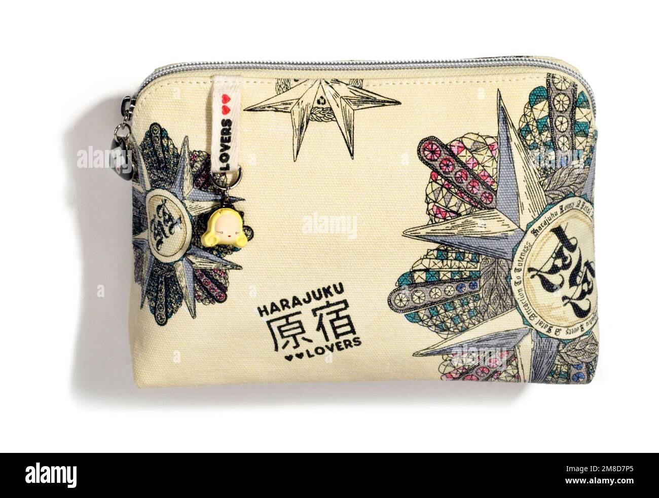 Gwen Stefani Harajuku Sac à glissière en lambeau de fille photographié sur fond blanc Banque D'Images