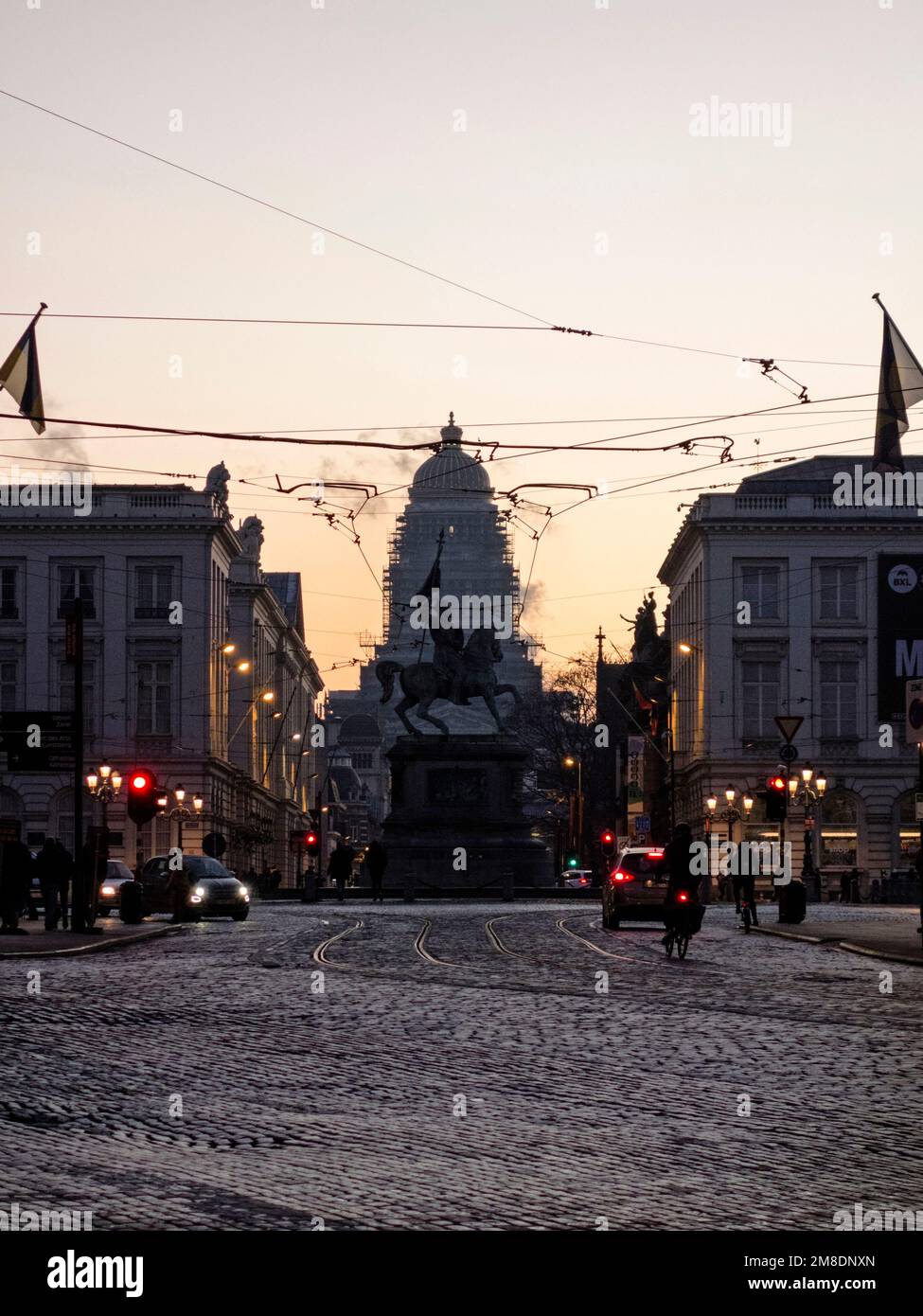 Palais de Justice vu de Parce de Bruxelles (Bruxelles/Belgique) Banque D'Images