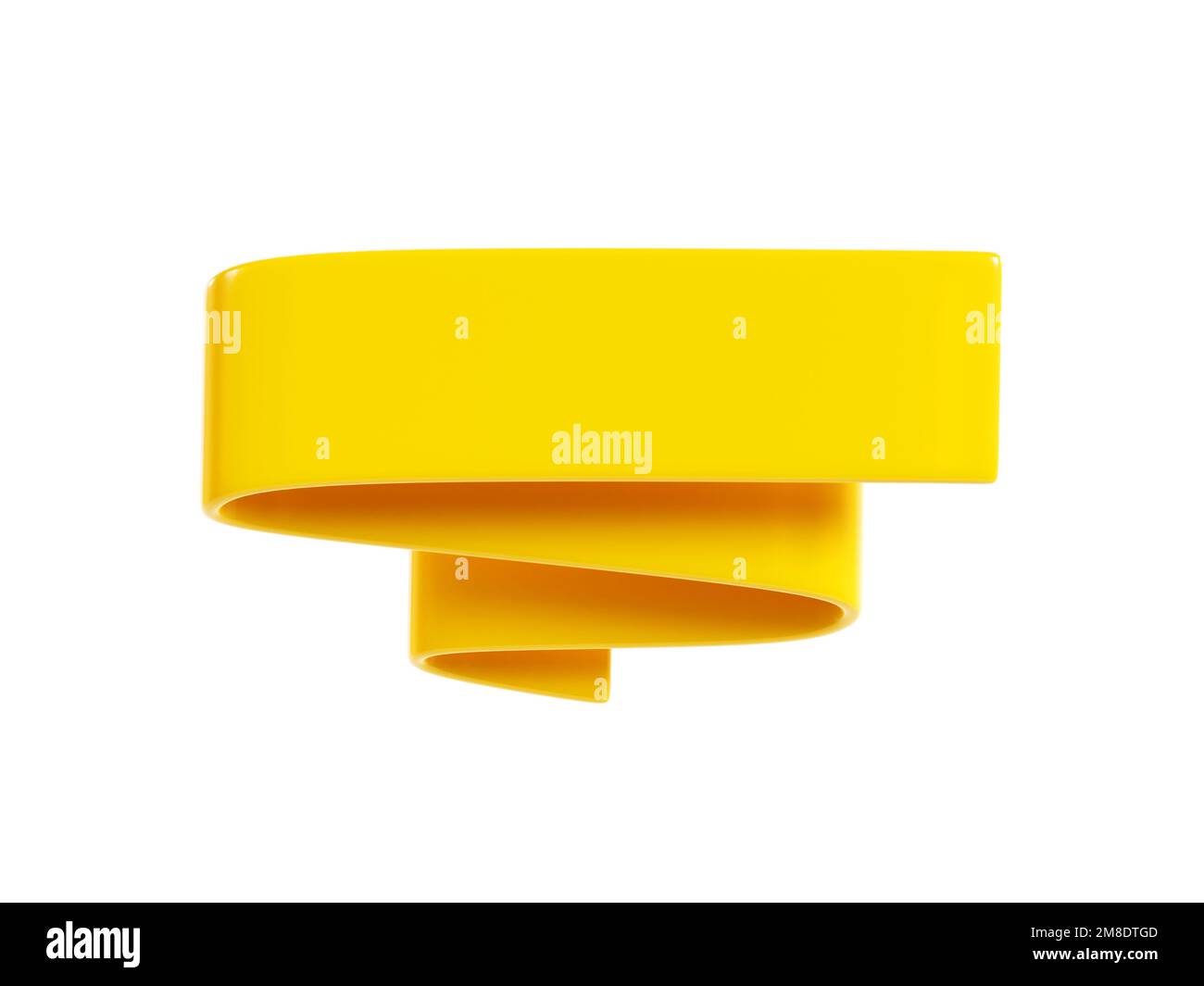 Ruban bannière 3D rendu - jaune vente zone de texte. Banque D'Images