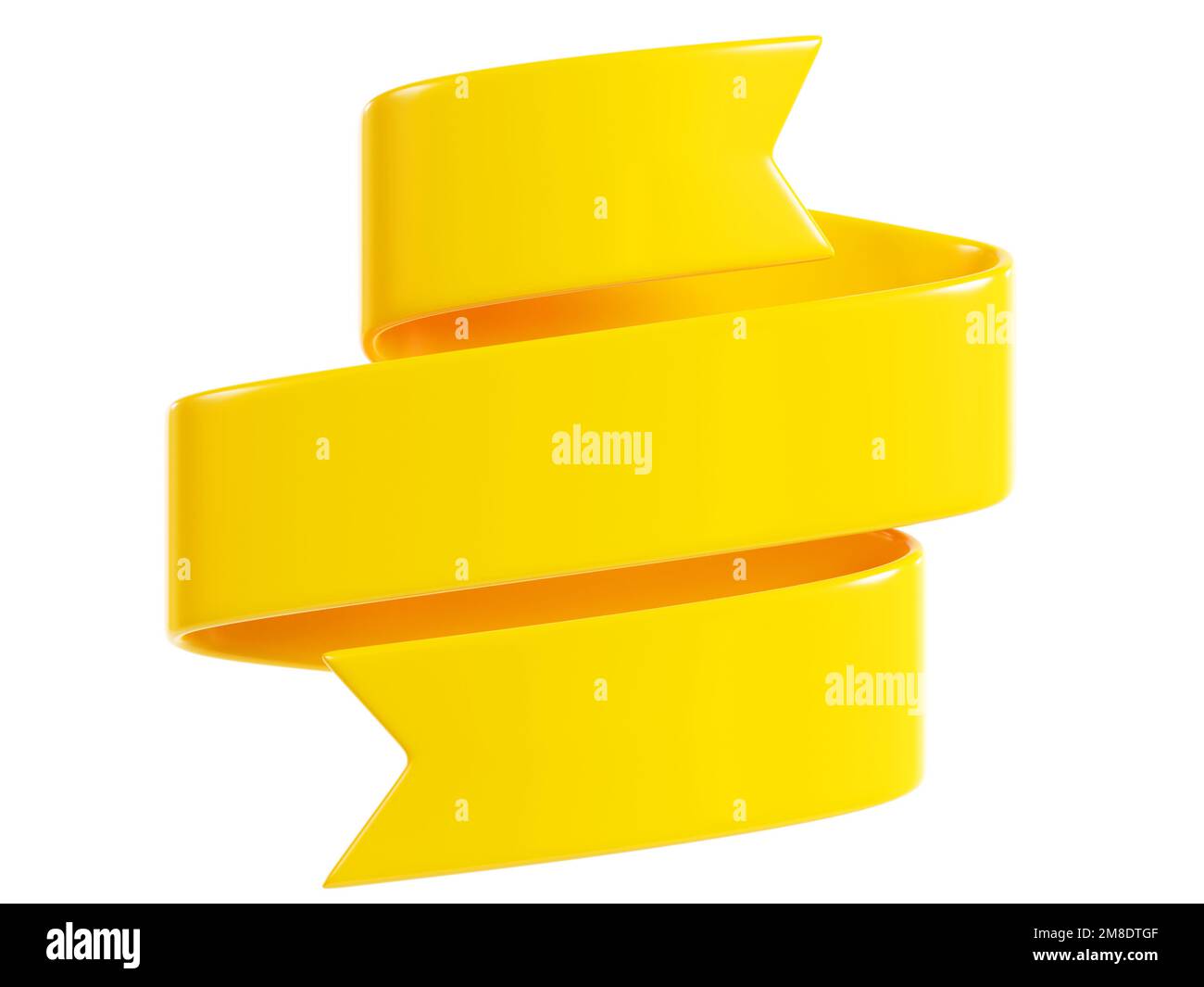 Solde ruban bannière 3D rendu - tissu gondolé ou boîte de texte en plastique pour message de promotion ou de félicitations. Banque D'Images