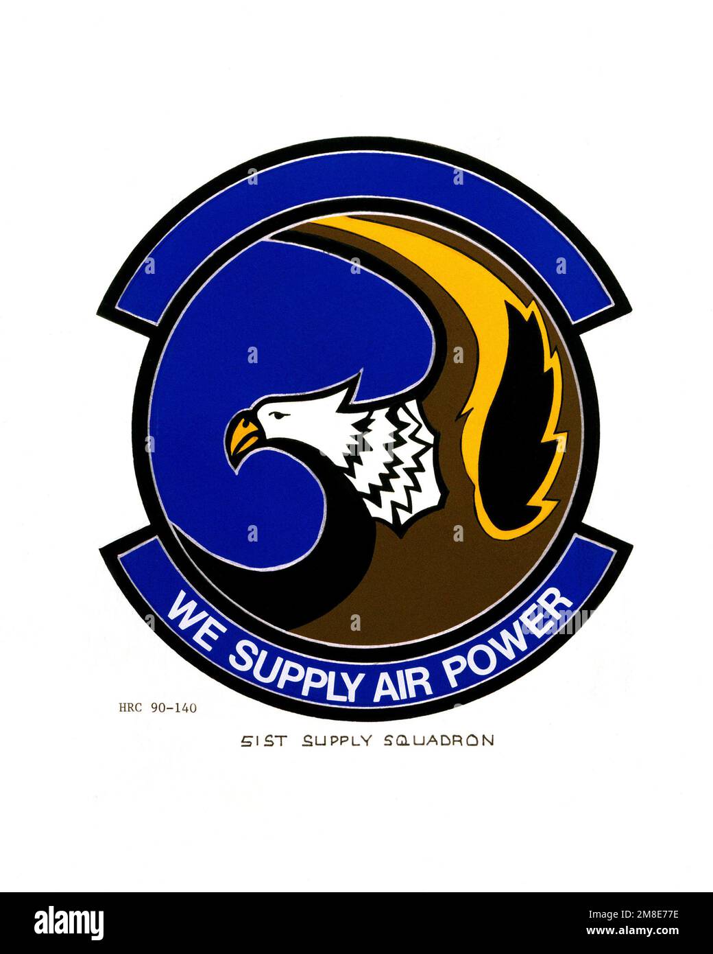 Insigne approuvé pour : le 51st Escadron d'approvisionnement. Pays : inconnu Banque D'Images