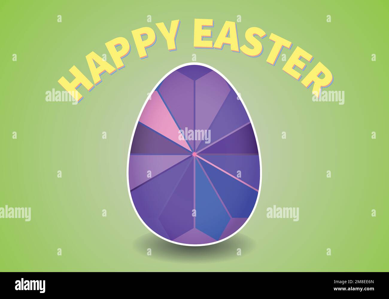 Fond de Pâques heureux avec oeuf de Pâques décoratif. Oeuf ornemental coloré vectoriel sur un fond isolé. Illustration vectorielle Illustration de Vecteur