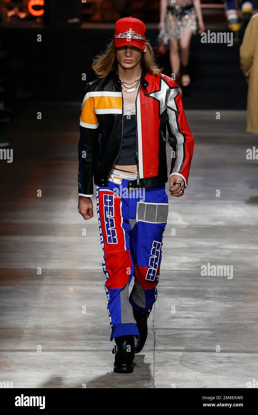 Dsquared2 automne/hiver 2023-24 piste pendant la semaine de mode de Milan vêtements pour hommes le 2023 janvier - Milan, Italie 13/01/2023 Banque D'Images