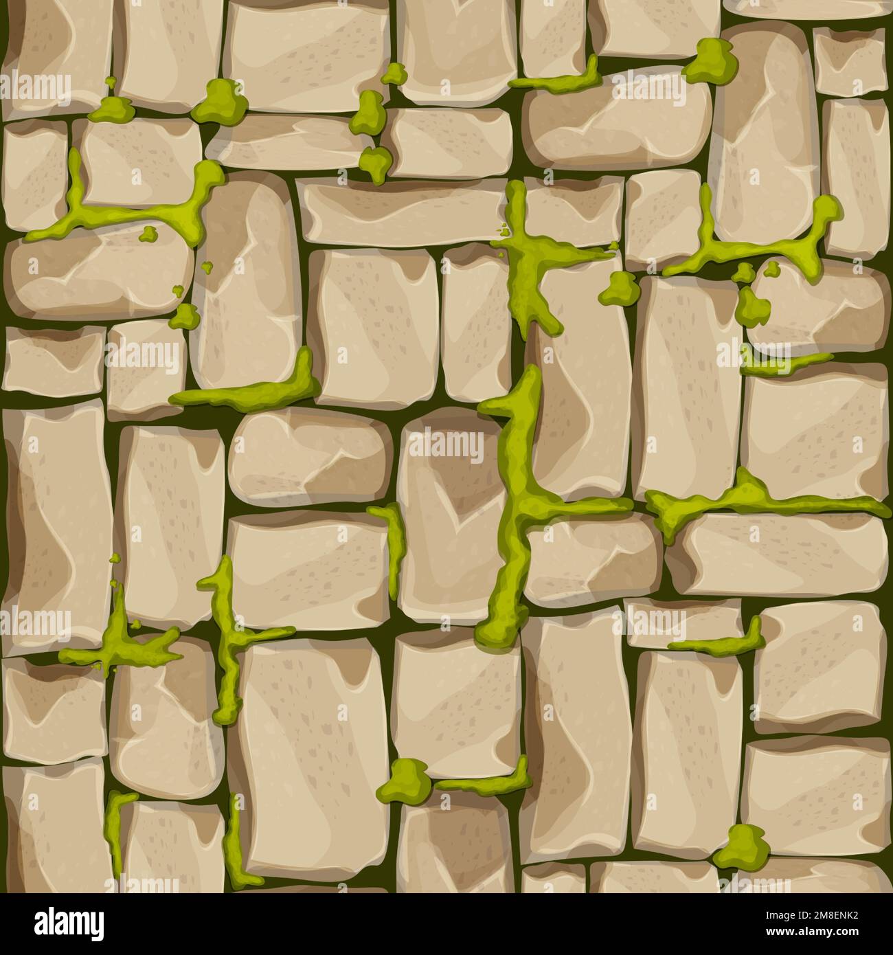 Mur de pierre, pavé de briques, rochers avec mousse, fond de jeu en style de dessin animé, surface texturée sans couture. Ressource de jeu UI, matériau de route ou de plancher. Illustration vectorielle Illustration de Vecteur Mur de pierre, pavé de briques, rochers avec mousse, fond de jeu en style de dessin animé, surface texturée sans couture. Ressource de jeu UI, matériau de route ou de plancher. Illustration vectorielle Illustration de Vecteur