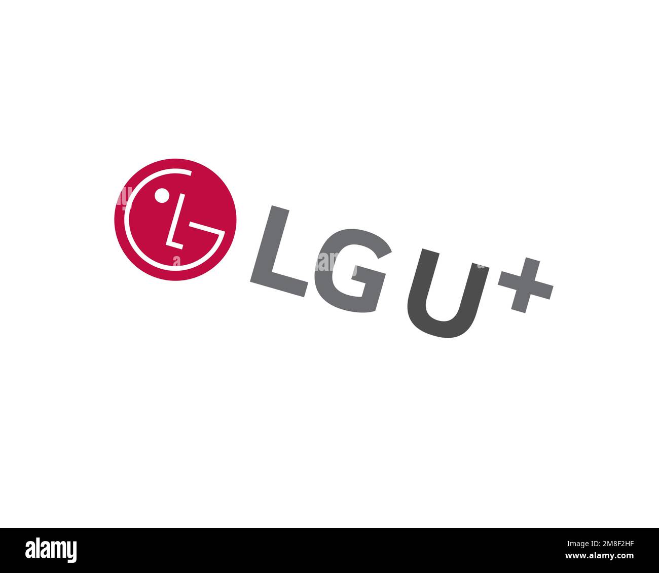 LG Uplus, logo pivoté, fond blanc B Banque D'Images